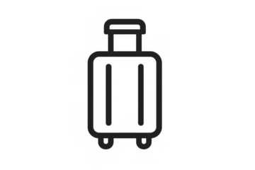 Suitcase icon representing travel, tourism, and baggage, illustrating vacation readiness and journey essential
