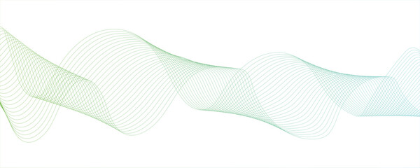 Abstract wave design with a series of flowing, overlapping sinusoidal curves in a gradient.Spaced and curve in white background, with forming symmetrical sine wave shapes and depth and....