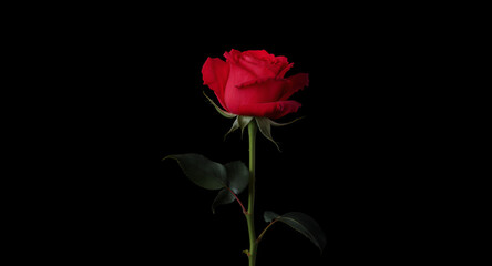 Obraz premium rose against a solid color background