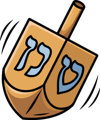 Jewish Holiday Game Symbol with Hebrew Letters