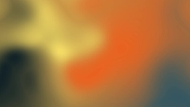 Cinematic 4K abstract background loop with sunlit yellow, ember orange, and deep navy-teal gradient turbulence. Smooth, seamless motion perfect for intros, titles,overlays, and premium branding visual