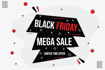 Modern Black Friday illustration isolated on white background.



