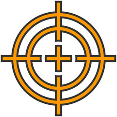 Obraz premium orange crosshair icon