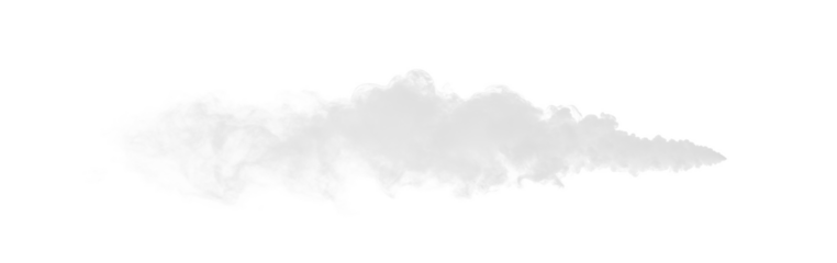 White fumes effect transparent PNG cutout, isolated background