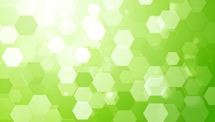 Abstract background featuring a green gradient with soft, glowing hexagonal shapes, creating a bokeh effect for a modern, clean aesthetic