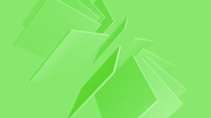 Green 3d abstract geometric shape wallpaper background 4k