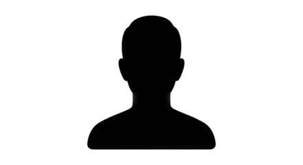 Silhouette of a person against a plain background, ideal for profile use