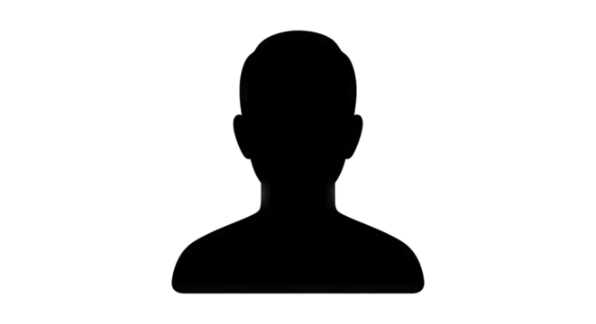 Silhouette of a person against a plain background, ideal for profile use
