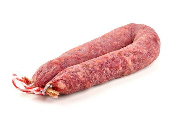 Dry Sausage, isolated on white background