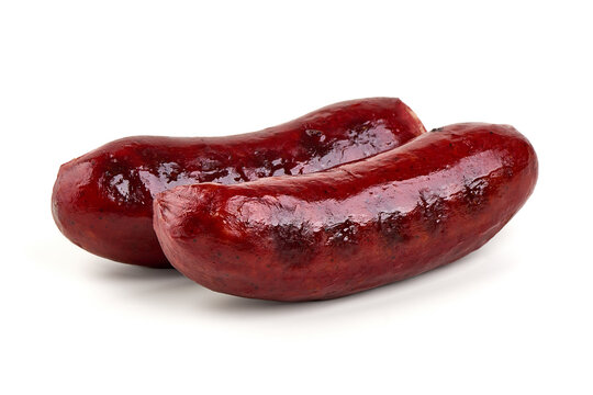Grilled Sausages, isolated on white background