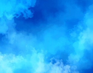 An abstract composition of soft, swirling blue and cyan hues. The imagery evokes a sense of movement and ethereal atmosphere. The colors blend seamlessly