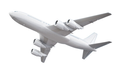 Airplane on transparent background. 3D illustration