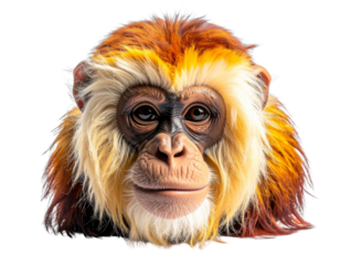  Realistic Full-Body Monkey Mask with Detailed Fur Texture, isolated on white background”