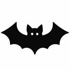 Halloween icon black Vampire Bat isolated background, occult, halloween, horror, goth, metal, punk, emo
