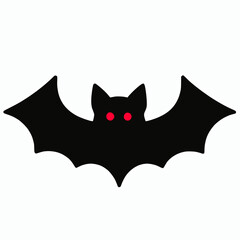 Halloween icon black Vampire Bat isolated background, occult, halloween, horror, goth, metal, punk, emo