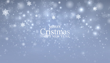A Christmas winter background with a soft, snowy effect of falling snowflakes. The light snow and soft glow against the transparent background create the feeling of a winter landscape.