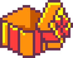 Obraz premium Pixelated Present Box