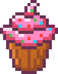 Pixelated Cupcake 