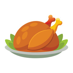 snail on a plate cartoon food vector illustration