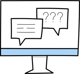 Fototapeta premium Messages on Monitor