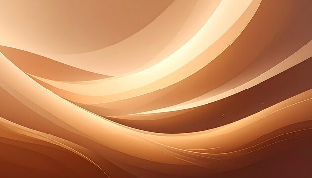 An abstract, curved design in warm, earthy tones, featuring flowing lines and a soft gradient effect. Creates a sense of movement and depth - Powered by Adobe