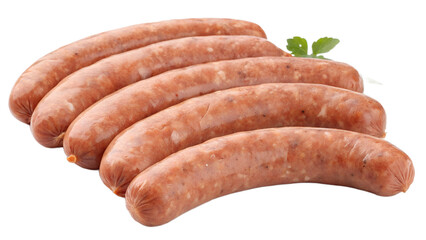 halal sausage on transparent background. halal chicken sausage png