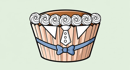 Formal Party Dessert Dapper Cupcake Design