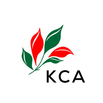 Modern Abstract Leaf Logo Design &ndash; KCA Later Logo, Red and Green Nature-Inspired Brand Icon

