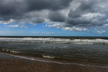 beautiful autumn on the coast of the North Sea