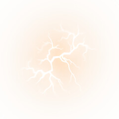 Bright lightning flashes with intense energy and electric spark. © FlammaChe