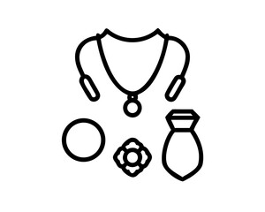 vector illustration of a necklace
