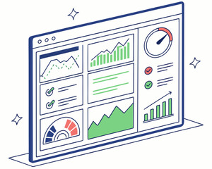 vector illustration of a bar chart with a bar chart