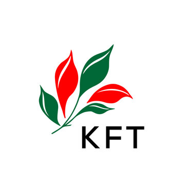 Modern Abstract Leaf Logo Design &ndash; KFT Later Logo, Red and Green Nature-Inspired Brand Icon
