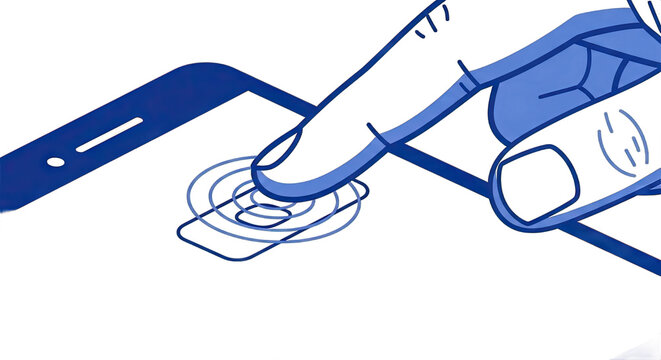 Hand interacting with smartphone screen, showcasing touch functionality and technology