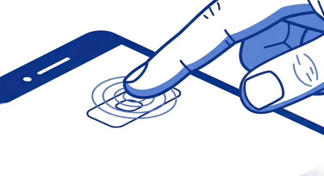 Hand interacting with smartphone screen, showcasing touch functionality and technology