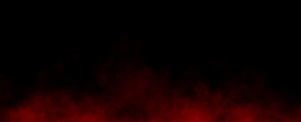 Red smoke template mockup with transparent background for show effects, stage design and dramatic visual scenes