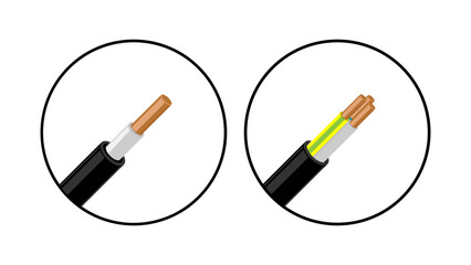 electrical wire or cable without background