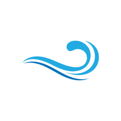 Sea wave logo ocean storm tide waves wavy river vector