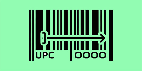 Business commerce vector illustration showing Made in China label and barcode with global market price data for retail shopping and sale