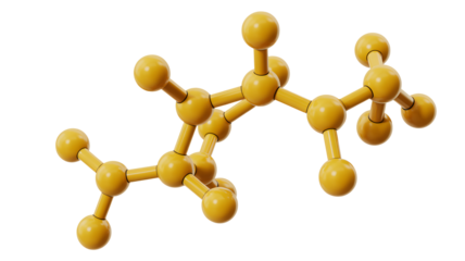 Dynamic 3D molecular structure representing scientific concepts, perfect for research, technology, and medical innovations