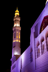 Muhammed Al Ameen Mosque at night. Muscat. Sultanate of Oman