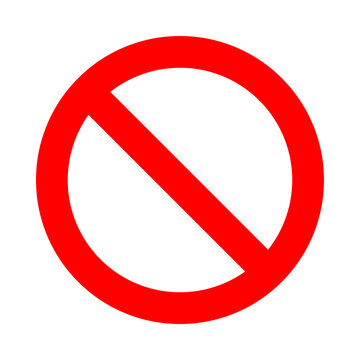 Red Not allowed stop sign, Prohibition sign or stop sign illustration isolated on transparent background