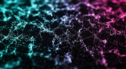 Abstract network background glowing connections with pink and blue lights modern technology wallpape