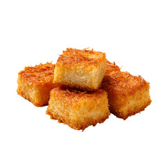 Delicious golden toasted kuih dangai a traditional malaysian sweet treat