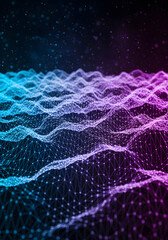 Abstract Digital Mesh Wave Pattern