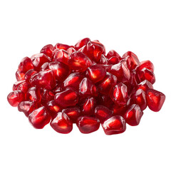 Vibrant red pomegranate seeds isolated on a dark canvas fresh juicy arils healthy food ingredient