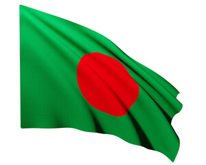 Realistic 3D National Flag of Bangladesh