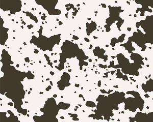 Seamless pattern black and white. Cow hide background