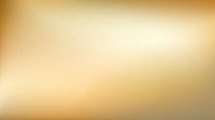 Golden background. Abstract light gold metal gradient. Blurred illustration