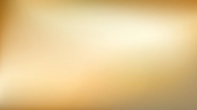 Golden background. Abstract light gold metal gradient. Blurred illustration